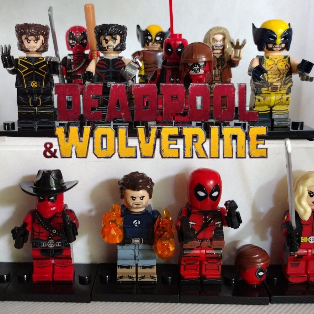 Deadpool and Wolverine set 12 custom-designed minifigures